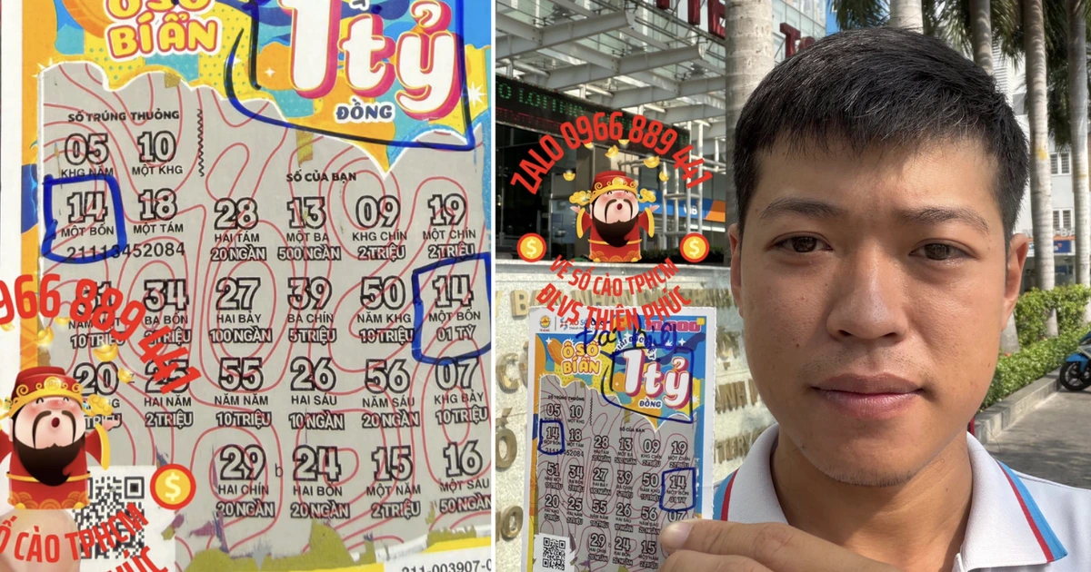 Chồng trúng 1 tỉ xổ số cào TP.HCM, người phụ nữ Cơ Ho đi đổi thưởng