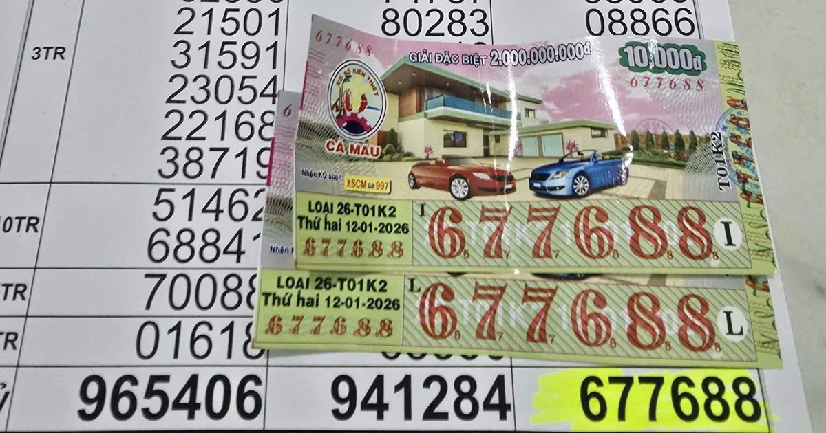 Nhờ dãy số đẹp, nữ công nhân trúng 4 tỉ xổ số miền Nam đài Cà Mau