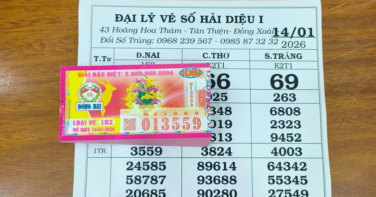 Trúng 140 tờ xổ số miền Nam ngày 14 tháng 1, khách liền lì xì đại lý