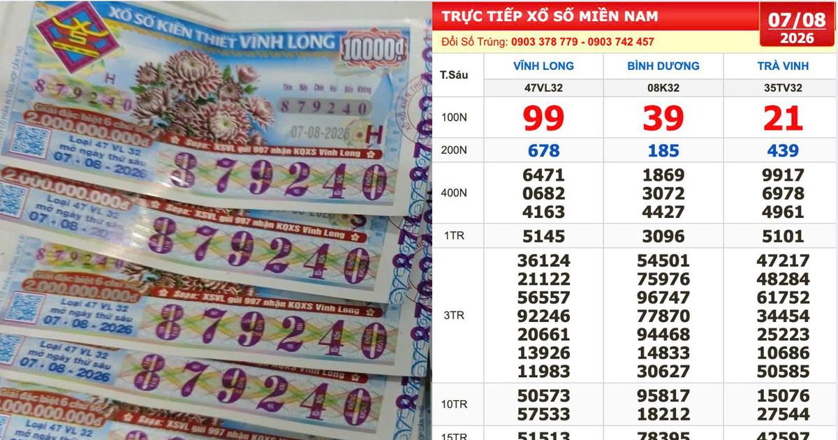 Trùng hợp: Dãy số 678678 trúng xổ số miền Nam thứ sáu ngày 7 tháng 8