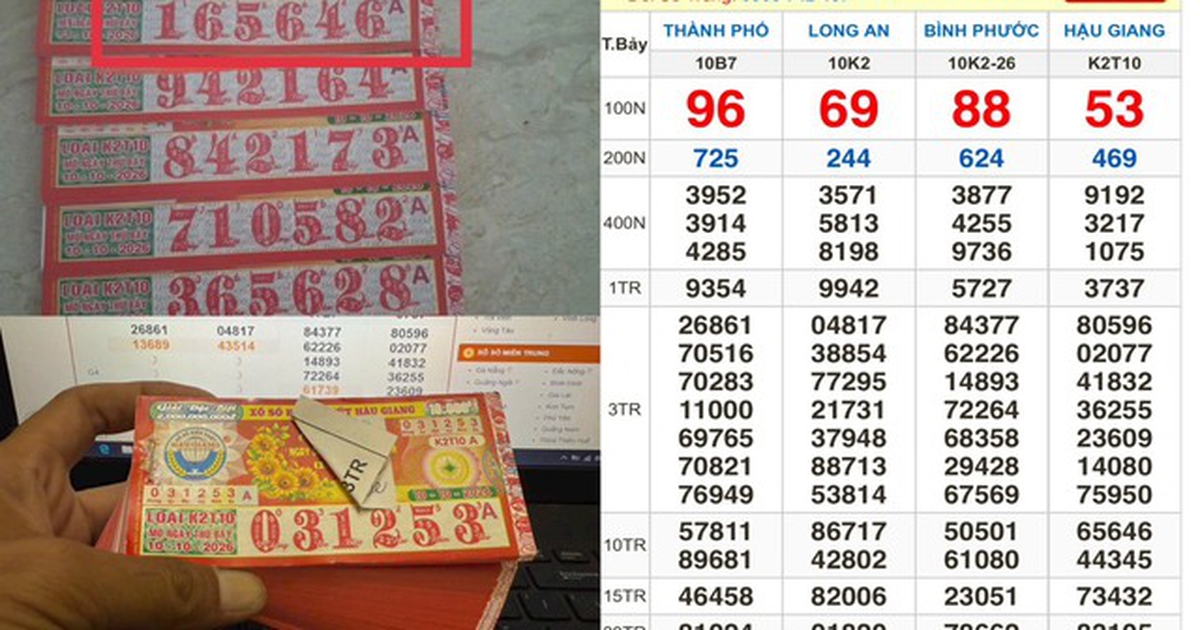 Xổ số miền Nam ngày 10 tháng 10: Chi tiền mua nguyên cây, trúng đài Hậu Giang