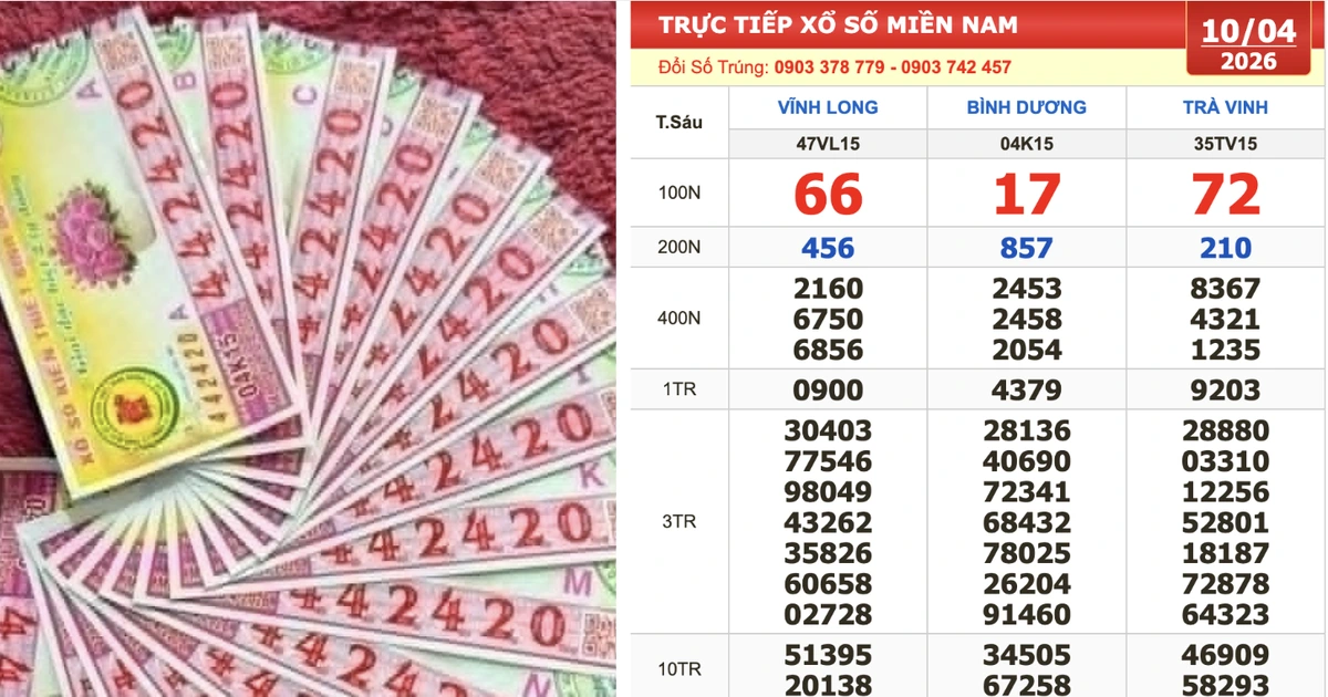 Xổ số miền Nam ngày 10 tháng 4: Người trúng số đài Bình Dương lãnh tiền ngay