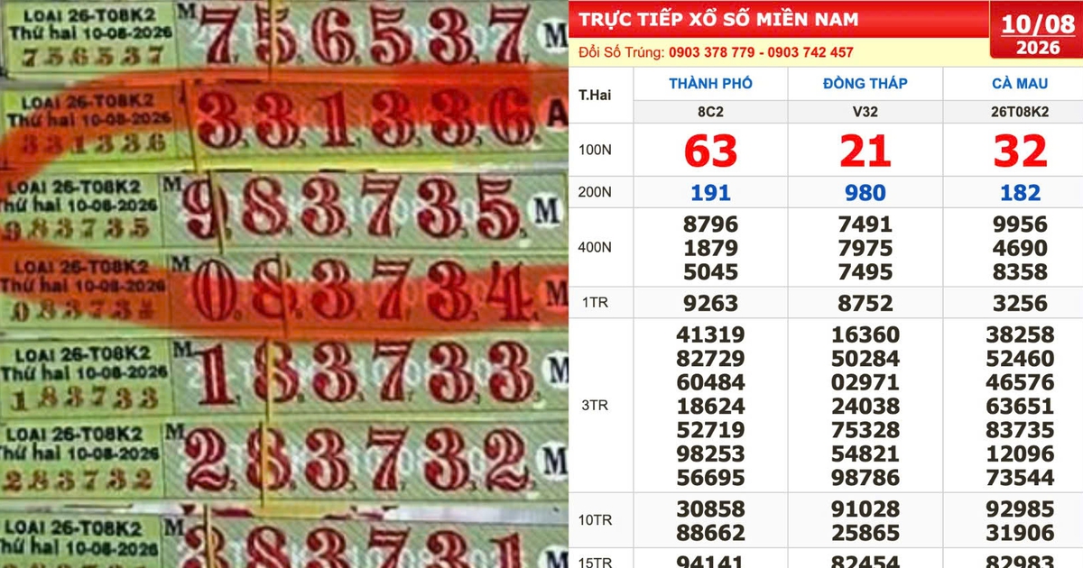 Xổ số miền Nam ngày 10 tháng 8: 'Truy tìm' vé dãy 339922 trúng độc đắc đài TP.HCM