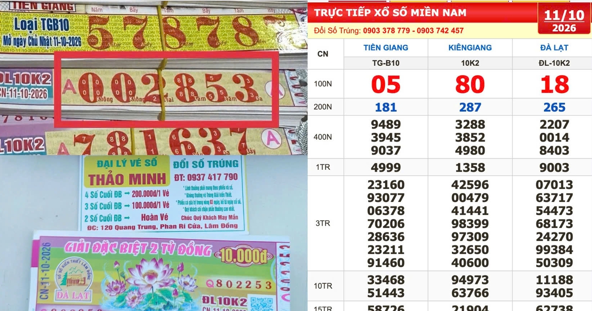 Xổ số miền Nam ngày 11 tháng 10: Tìm người trúng số đài Đà Lạt