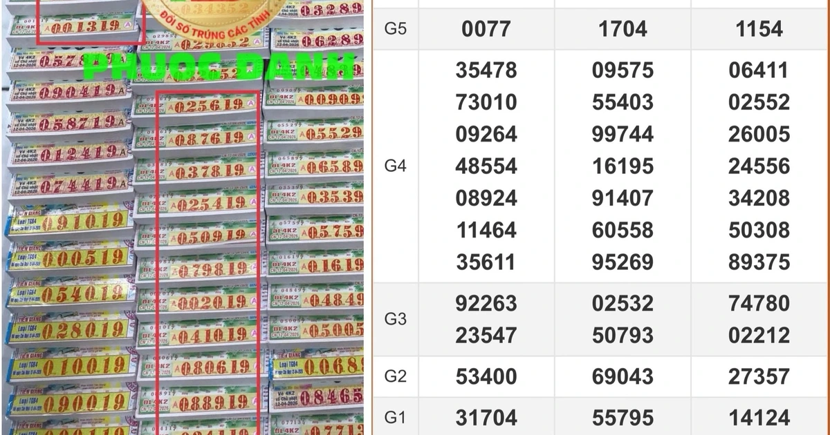 Xổ số miền Nam ngày 12 tháng 4: Đại lý bán trúng kỷ lục 19 cọc vé