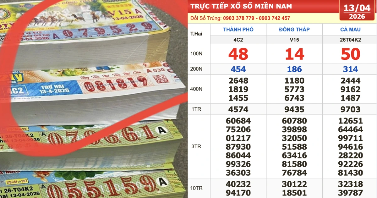 Xổ số miền Nam ngày 13 tháng 4: Bất ngờ người trúng  số đài TP.HCM