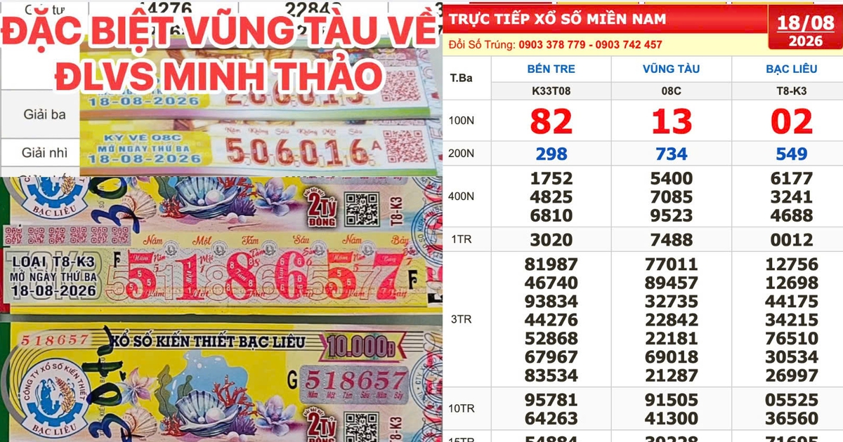 Xổ số miền Nam ngày 18 tháng 8: Tìm người may mắn trúng đài Vũng Tàu