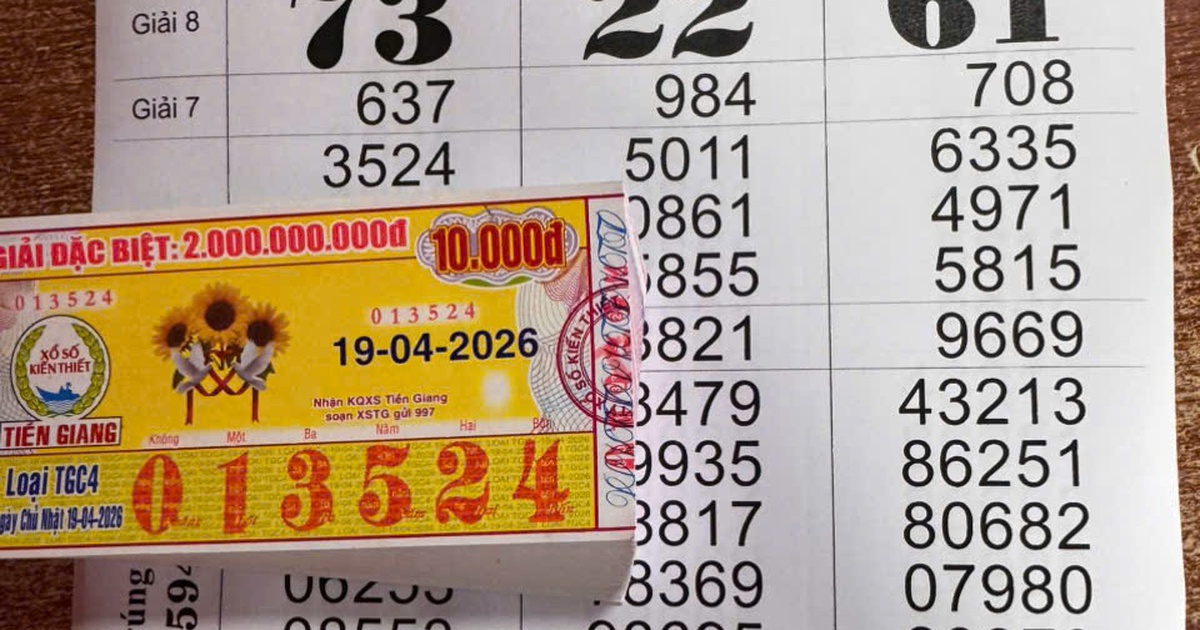 Xổ số miền Nam ngày 19 tháng 4: Khách trúng đài Tiền Giang lãnh tiền ngay